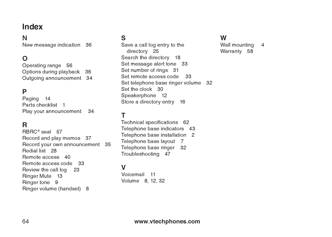 VTech DS6121 user manual Telephone base indicators  